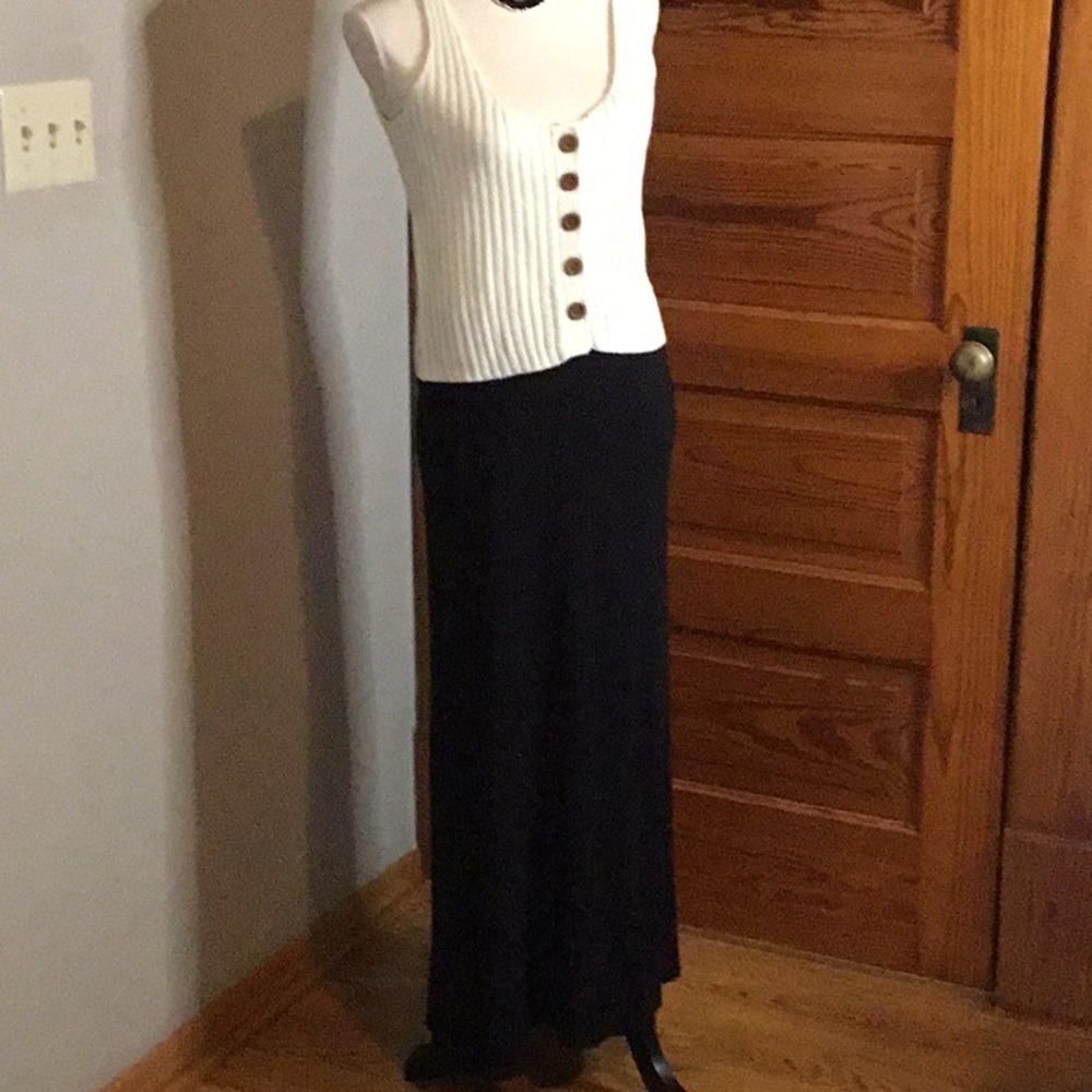 Chris & Carol Black long maxi skirt/sundress - Picture 2 of 6